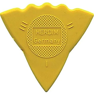 Image of Herdim 661102 Plectrum 3 Thicknesses Pack of 12 Yellow