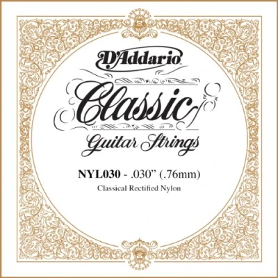 Image of D&#039;Addario .030 Rectified Nylon Single String for Classical Guitar