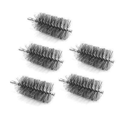 Image of Utoolmart Steel Wire Tube Cleaning Brush, Round Chimney M12 Threaded Interface 70mm Diameter 160mm Length, 5pcs