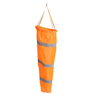 Image of Orange Outdoor Airport Windsock Rip stop Wind Measurement Sock Bag with Reflective Belt(100cm)