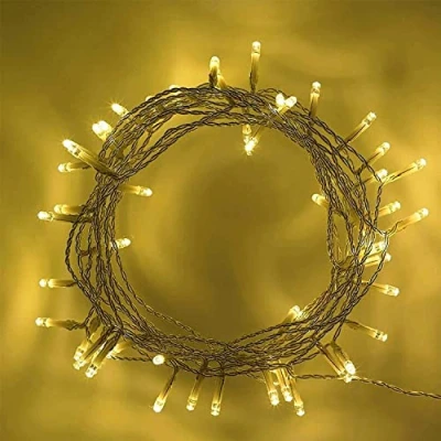 Image of SHATCHI Warm White LED Lights Clear Cable Battery Operated Fairy String Christmas Tree Wedding Party Birthday Garden Window Decorations 80 LEDs