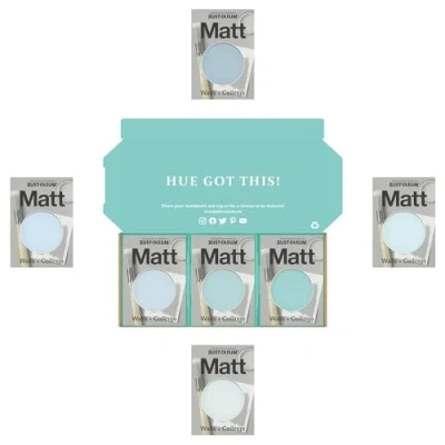 Image of Rust Oleum Wall Paint in Matt Finish Soft Blues Tester Box