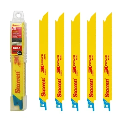 Image of Starrett Metal Cutting Reciprocating Saw Blade 200mm (8 inch) Pack of 5