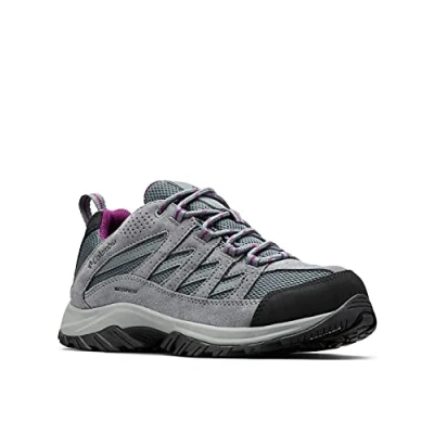 Image of Columbia Women&#039;s Crestwood WP waterproof low rise hiking shoes, Grey (Graphite x Wild Iris), 8 UK