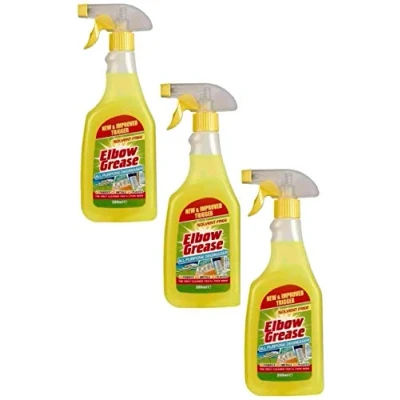 Image of 3 PCS Elbow Grease All Purpose DEGREASER New &amp; Improved TRIGGER Cleaner Bathroom Kitchen 500ML