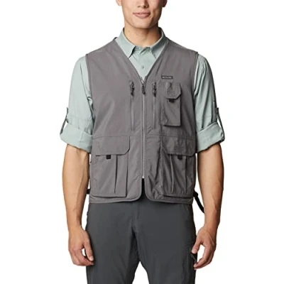 Image of Columbia Silver RIDGE Utility VEST Waistcoat, Men&#039;s, Size: Small, City grey