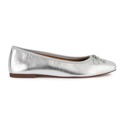 Image of Geox Women&#039;s D Marsilea A Ballet Flat, Silver, 10 UK