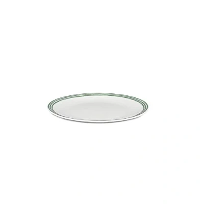 Image of Alessi 20 cm Acquarello Side Plate, White/ Green Set of 4