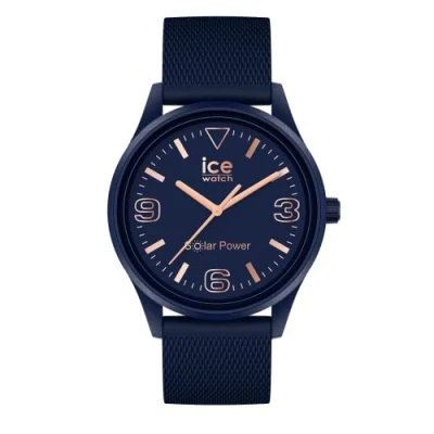 Image of Ice WATCH Solar Power Casual Blue RG Men&#039;s Wristwatch With Silicon Strap 020606 (Medium)