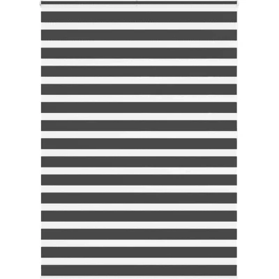 Image of vidaXL Zebra Blind Black 155x200 cm Fabric Width 150.9 Polyester