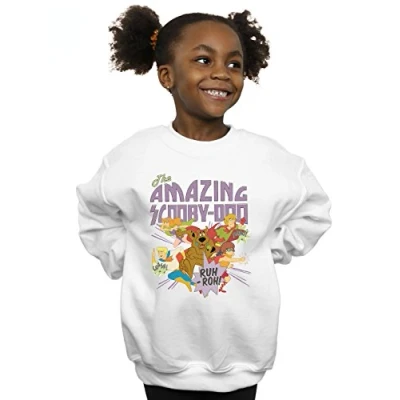 Image of Absolute Cult Scooby Doo Girls The Amazing Sweatshirt White 12 13 Years