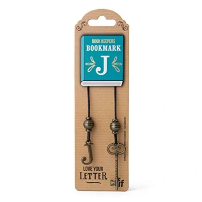 Image of IF Book Keepers Personalised Bookmark Letter J,Brown