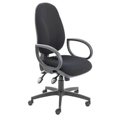 Image of Maxi Ergo Chair With Fixed Arms Black CH0808BK+AC1002