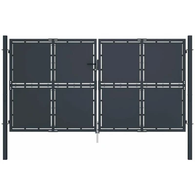 Image of vidaXL Garden Gate Steel 300x200 cm Anthracite