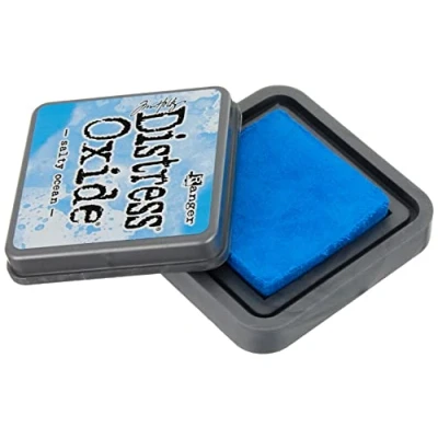 Image of Ranger Tim Holtz Distress Oxide Pad Salty Ocean, Synthetic Material, Blue, 7.5 x 1.9 cm