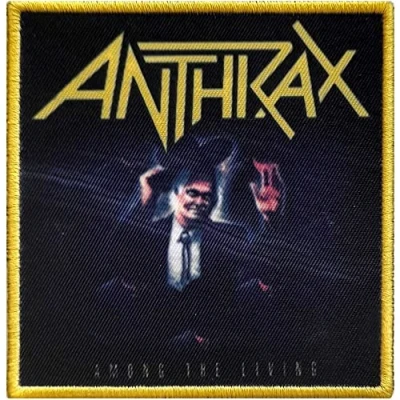 Image of Anthrax Among The Living Iron On Patch (One Size) (Yellow/Black)
