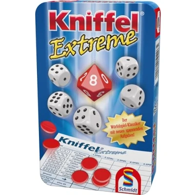 Image of Schmidt Spiele 51296 Kniffel Extreme, Bring Me with Game in Metal Tin