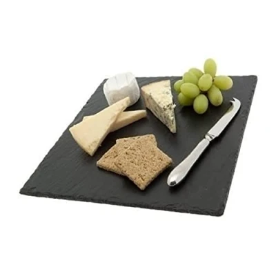 Image of The Just Slate Company PZY4301 Rectangular Cheese Board (Chalk Inc),Black,35cm x 25cm