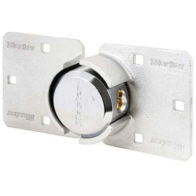Image of MASTER Lock Van and Hasp with Key, Zinc Hardened Steel, 307 x 81 251 mm, Silver