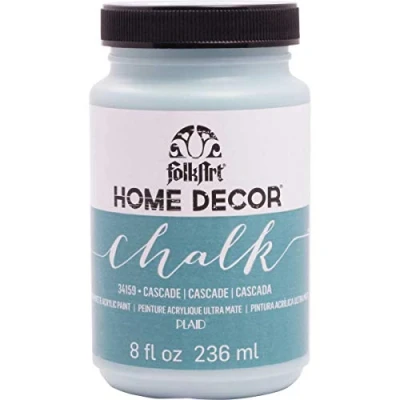 Image of Plaid:Craft Folkart Home Decor Chalk Paint 8 Oz Cascade, Synthetic Material, Green, 6 x 10.7 cm
