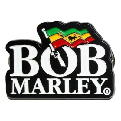 Image of Bob Marley Logo Pin Badge One Size