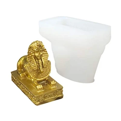 Image of Cityfly DIY Casting, Egyptian Sphinx Resin Mould, 3D Great Face Casting Silicone Mould