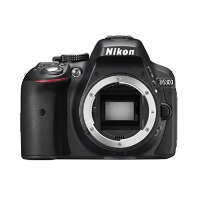 Image of Nikon D5300 Digital SLR Camera Body Only (24.2 MP, 3.2 inch LCD with Wi Fi and GPS) Black (Renewed)
