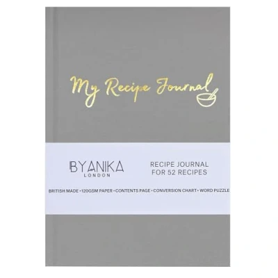 Image of BYANIKA Recipe Book For Own Recipes Create Your Cookbook Journal Hardback Notebook Blank Diary To Write In Cooking Organiser Family Cook Books Baking Kitchen Mothers Day Gifts (Grey)