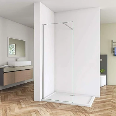 Image of Huiyang 700x1900mm Walk in Wet Room Shower Enclosure Screen 8mm Easy Clean Glass Panel Cubicle