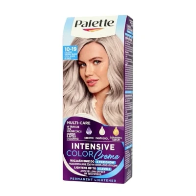 Image of Palette Intensive Color Creme Long lasting cream hair dye 10 19 Cool Silverl Blonde 110 ml. x 2 (Pack of 2)