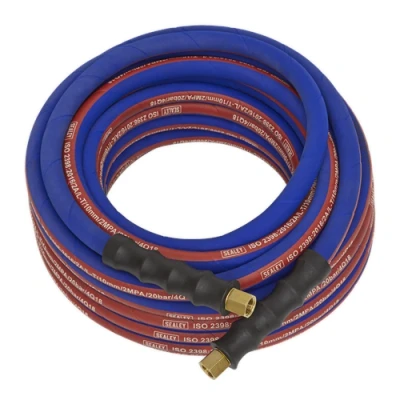 Image of Sealey Air Hose 10m x Ø8mm with 1/4&quot;BSP Unions Extra Heavy Duty