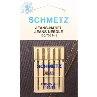 Image of Schmetz Denim Sewing Machine Needles (5) 130/705 H J Size 110/18
