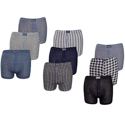 Image of True Face Men 9 Pack Boxer Harrow Assorted Small