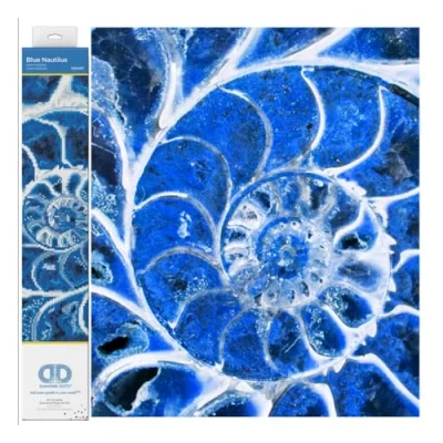 Image of DIAMOND DOTZ Painting, Intermediate Kit, DD9, Wax, Blue Nautilus, 51 x 37cm