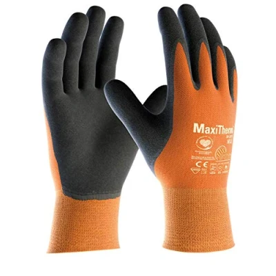 Image of MaxiTherm 30 201 Palm Coated Cold temperature work gloves Orange 9/Large