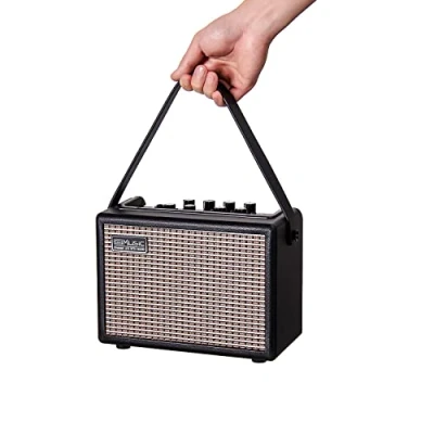 Image of Coolmusic 15G guitar amp, Portable bluetooth amplifier, 2 use Suitable for electric and acoustic guitar, Includes Gain Reverb knobs