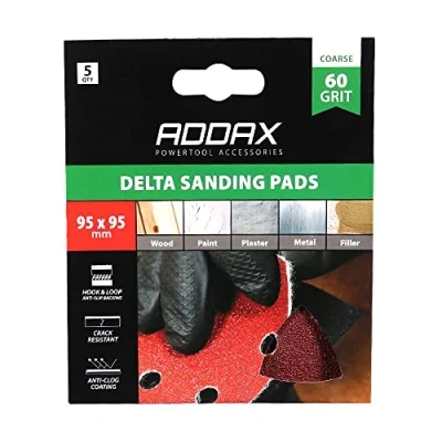 Image of 6x TIMCO Delta Sanding Pads 60 Grit Red 231005 Pack of 5