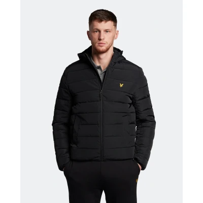 Image of Lyle &amp; Scott Lightweight Puffer Jacket Light jacket, Men&#039;s, Size: XS, Jet black