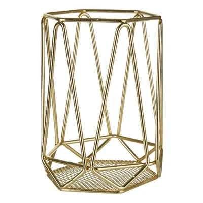 Image of Premier Housewares 507569 Vertex Utensil Holder Gold Plated, 12 x 16 cm