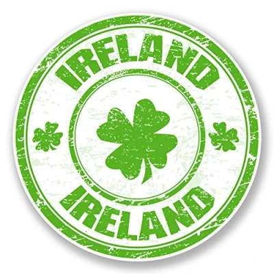 Image of 2 x 10cm Ireland Sticker Travel Luggage Laptop Decal Tag Label Fun Irish #6789 (10cm 10cm)