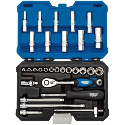 Image of Draper Metric Socket Set, 1/4&quot; Sq. Dr. (30 Piece)