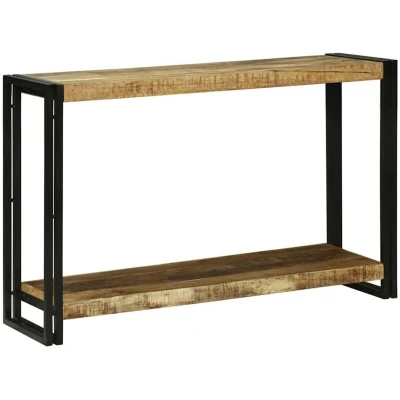 Image of vidaXL Console Table 120x33x75 cm Solid Rough Wood Mango