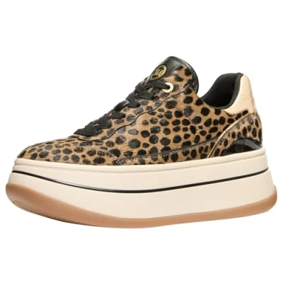 Image of Michael Kors Hayes LACE UP Trainers husk/multicoloured, Women&#039;s, Size: 6.5, Husk/multi coloured Calfskin