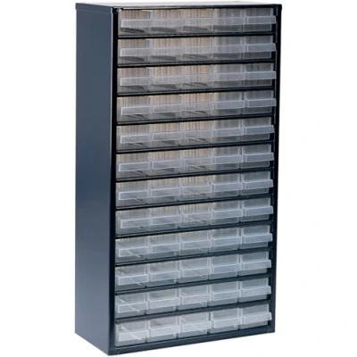 Image of raaco 137386 &quot;1260 00&quot; Cabinet with 60 Drawers, Blue/Transparent