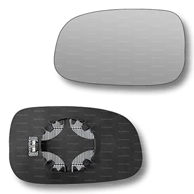Image of Less4spares Replacement Wing Mirror Glass Left Compatible with Volvo V50 2006 2009 CLIP ON Passnager Near Side N/S Heated Convex