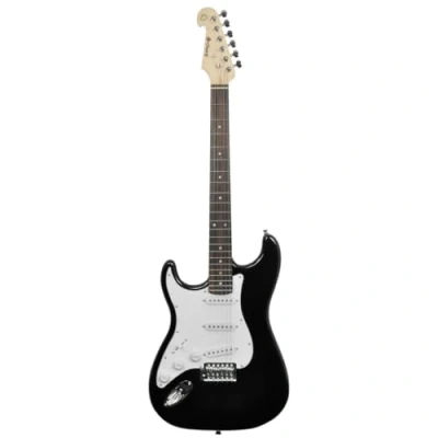 Image of Chord CAL63 Electric Guitar Left Handed Black, Dimensions: 330 x 995 60mm