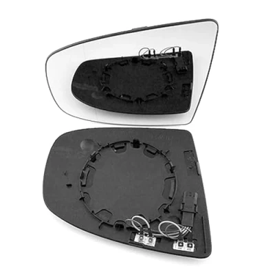 Image of Clip on Heated Base Wide angle Wing Mirror Glass fits BMW X5 2007 to 2013 Left Passenger Side