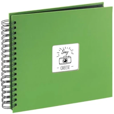 Image of Hama 94875 Fine Art Spiralbound Album 28 x 24cm 50 w/Black Pages, Apple Green