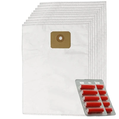 Image of SPARES2GO SMS Dust Bags for Multi Wet &amp; Dry 20 20T 30T Vacuum Cleaner (Pack of 10 + Fresheners)