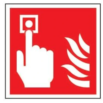 Image of Sitesafe Fire Alarm Rigid PVC Sign 200 x 200mm